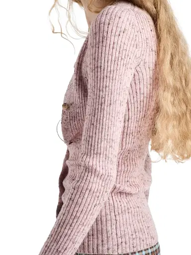 Prada Women's Ribbed Knit Cardigan - Pink | Thumbnail 5