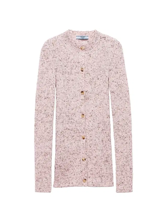 Women's Ribbed Knit Cardigan - Pink