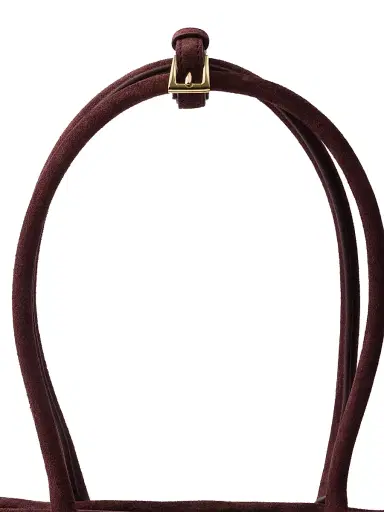 Prada Women's Bonnie Medium Suede Top Handle Bag - Dark Red | Thumbnail 7