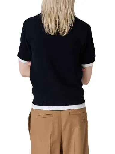 Miu Miu Women's Cashmere Crew-Neck Sweater - Blue - Size 12 | Thumbnail 4