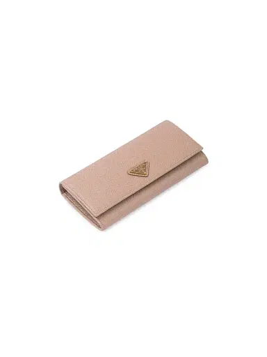 Prada Women's Large Saffiano Leather Wallet - Pink | Thumbnail 4