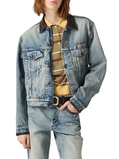 Miu Miu Women's Denim Blouson Jacket - Blue - Size 2 | Thumbnail 2 Miu Miu Women's Denim Blouson Jacket - Blue - Size 2 | Thumbnail 2