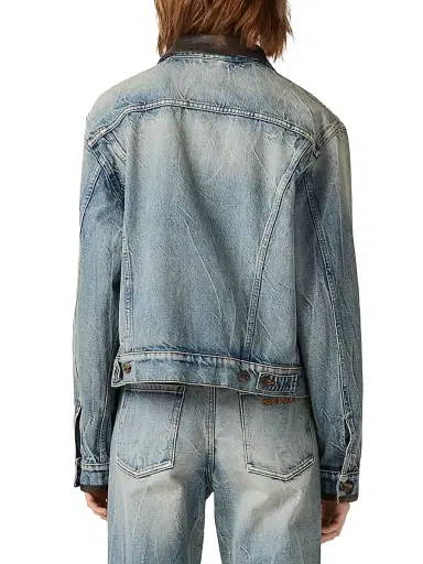 Miu Miu Women's Denim Blouson Jacket - Blue - Size 2 | Thumbnail 3 Miu Miu Women's Denim Blouson Jacket - Blue - Size 2 | Thumbnail 3