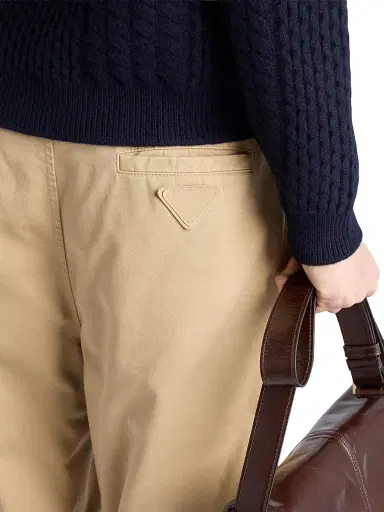 Prada Men's Cotton Pants - Beige | Thumbnail 5 Prada Men's Cotton Pants - Beige | Thumbnail 5