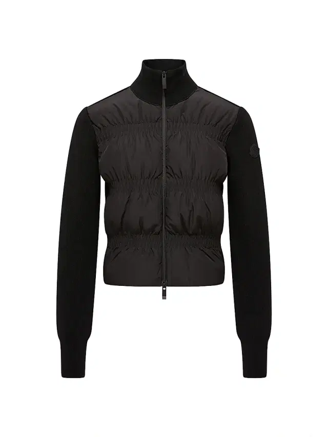 Women's Down Filled Cardigan in Wool - Black