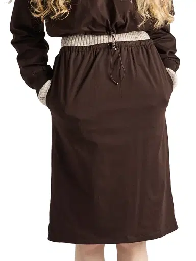 Prada Women's Reversible Cotton Jersey and Re-Nylon Skirt - Brown - Size Medium | Thumbnail 2