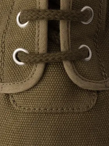 Prada Women's Canvas Lace-Up Ankle Boots - Khaki Green | Thumbnail 5 Prada Women's Canvas Lace-Up Ankle Boots - Khaki Green | Thumbnail 5