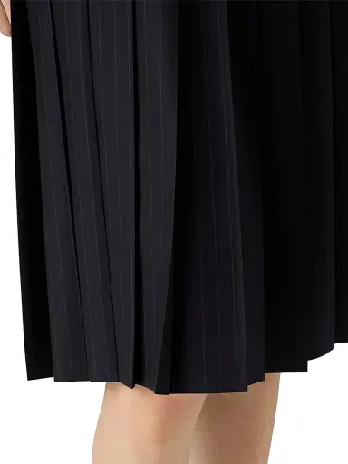 Miu Miu Women's Pleated Pinstripe Midi Skirt | Thumbnail 4 Miu Miu Women's Pleated Pinstripe Midi Skirt | Thumbnail 4