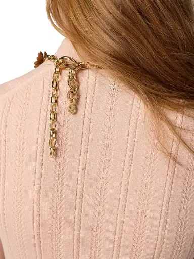Miu Miu Women's Cashmere Polo Sweater - Pink - Size 4 | Thumbnail 5