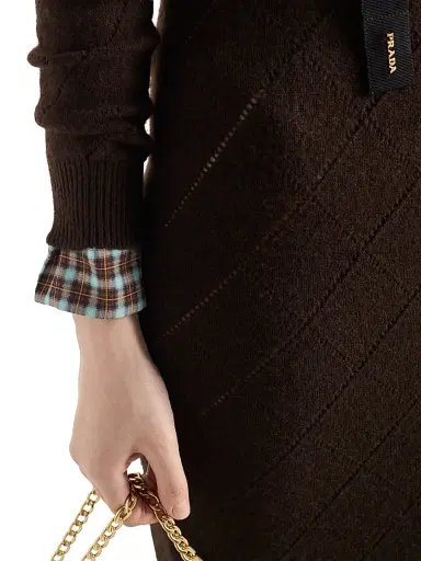 Prada Women's Cashmere Cardigan - Brown | Thumbnail 5