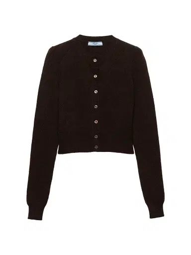 Prada Women's Cashmere Cardigan - Brown | Thumbnail 1