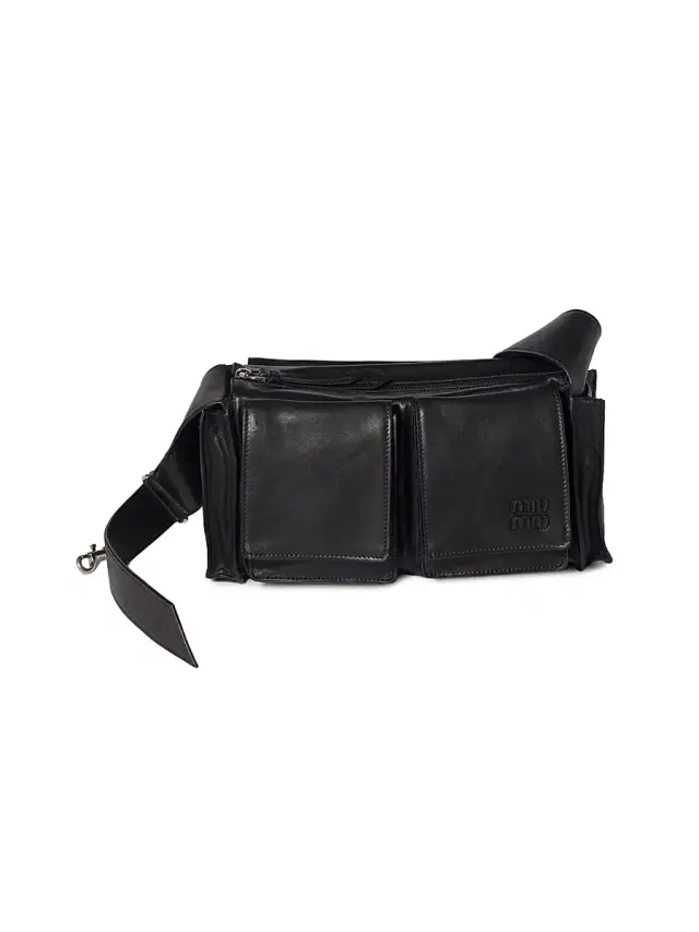 Miu Miu Women's Utilitaire Nappa Leather Shoulder Bag - Black