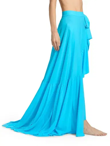 Chiara Boni La Petite Robe Women's Iggy Ruffle Wrap Maxi Sarong | Thumbnail 4 Chiara Boni La Petite Robe Women's Iggy Ruffle Wrap Maxi Sarong | Thumbnail 4