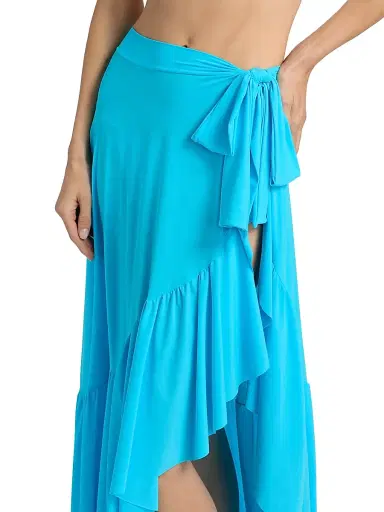 Chiara Boni La Petite Robe Women's Iggy Ruffle Wrap Maxi Sarong | Thumbnail 6 Chiara Boni La Petite Robe Women's Iggy Ruffle Wrap Maxi Sarong | Thumbnail 6