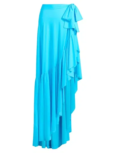 Chiara Boni La Petite Robe Women's Iggy Ruffle Wrap Maxi Sarong | Thumbnail 1 Chiara Boni La Petite Robe Women's Iggy Ruffle Wrap Maxi Sarong | Thumbnail 1