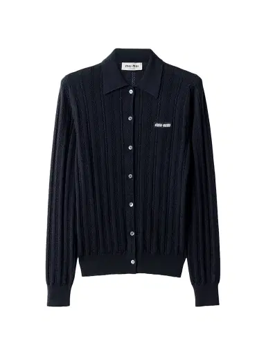 Miu Miu Women's Buttoned Cashmere Cardigan - Blue - Size 6 | Thumbnail 1 Miu Miu Women's Buttoned Cashmere Cardigan - Blue - Size 6 | Thumbnail 1