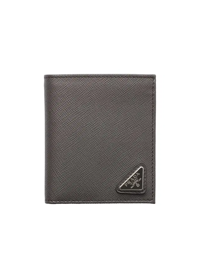 Men's Saffiano Leather Wallet - Grey