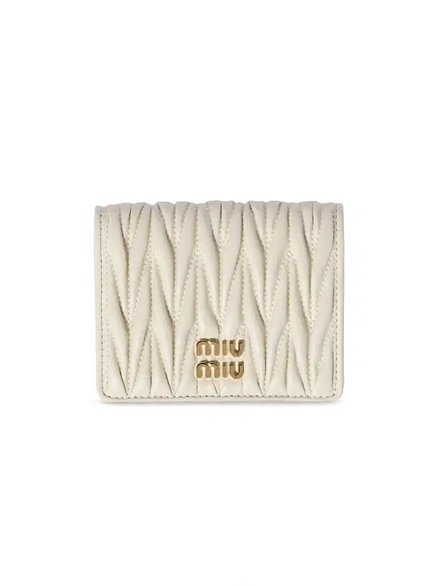 Women's  Matelassé Nappa Leather Wallet - Off White