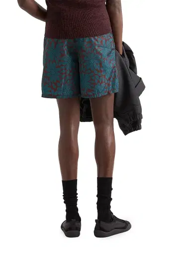 Prada Men's Printed Re-Nylon Swim Trunks - Dark Red - Size 42 | Thumbnail 5