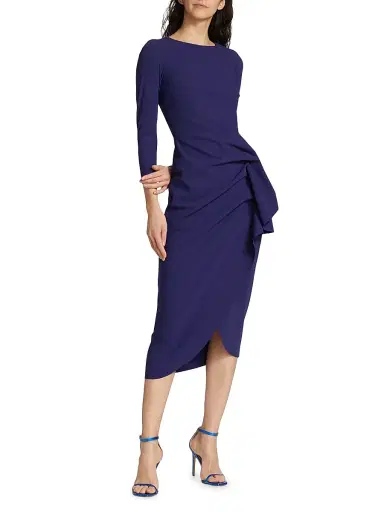 Chiara Boni La Petite Robe Women's Gathered Side Midi-Dress | Thumbnail 3