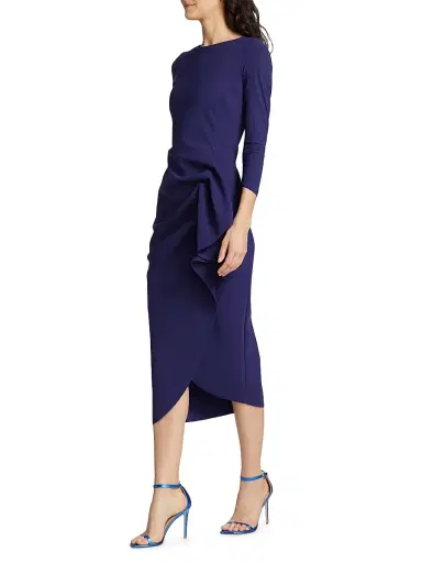 Chiara Boni La Petite Robe Women's Gathered Side Midi-Dress | Thumbnail 4