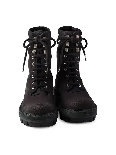 Prada Women's Canvas Lace-Up Ankle Boots - Black | Thumbnail 2 Prada Women's Canvas Lace-Up Ankle Boots - Black | Thumbnail 2