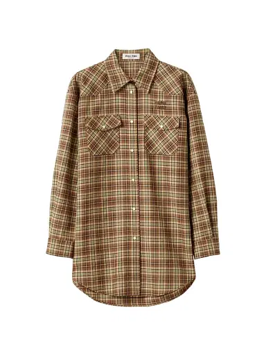 Miu Miu Women's Plaid Shirt | Thumbnail 1