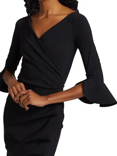 Chiara Boni La Petite Robe Women's Trina Ruffle Sheath Dress - Black - Size 16 | Thumbnail 6 Chiara Boni La Petite Robe Women's Trina Ruffle Sheath Dress - Black - Size 16 | Thumbnail 6