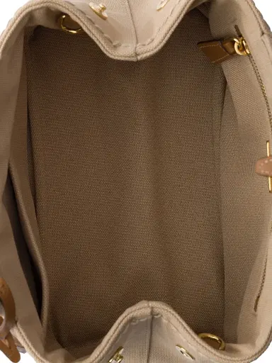 Prada Women's Jardinière Cotton Canvas Mini Top Handle Bag - Beige Khaki | Thumbnail 4