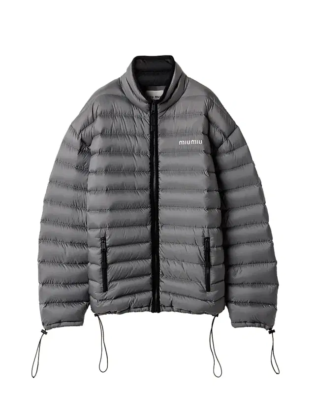Miu Miu Women's Lightweight Pongé Down Jacket - Grey