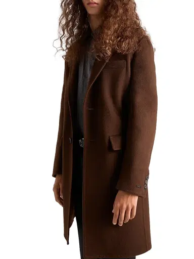 Prada Men's Single-Breasted Cashmere Coat - Brown | Thumbnail 3