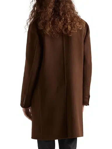 Prada Men's Single-Breasted Cashmere Coat - Brown | Thumbnail 4