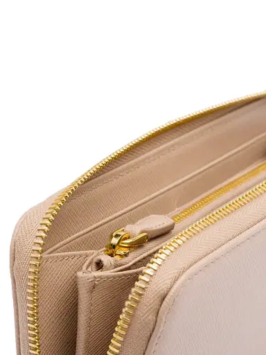 Prada Women's Large Saffiano Leather Wallet - Pink | Thumbnail 4 Prada Women's Large Saffiano Leather Wallet - Pink | Thumbnail 4