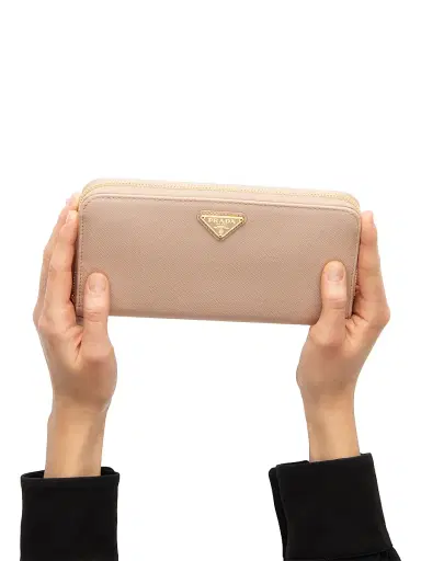 Prada Women's Large Saffiano Leather Wallet - Pink | Thumbnail 5 Prada Women's Large Saffiano Leather Wallet - Pink | Thumbnail 5
