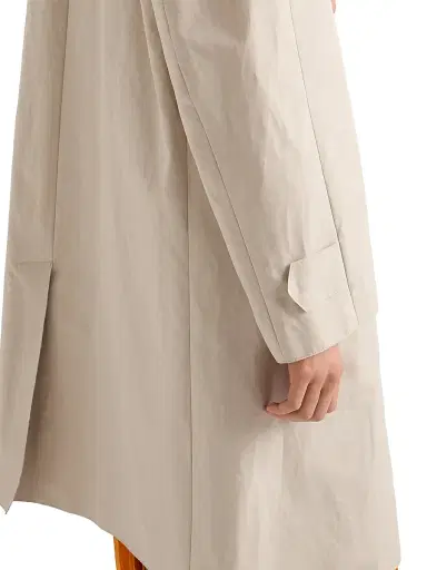 Prada Women's Single-Breasted Double Poplin Coat - Beige Khaki - Size 10 | Thumbnail 6