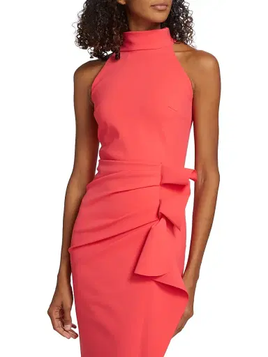 Chiara Boni La Petite Robe Women's Gudrum Halter Ruffle Gown | Thumbnail 6 Chiara Boni La Petite Robe Women's Gudrum Halter Ruffle Gown | Thumbnail 6