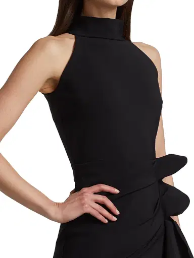 Chiara Boni La Petite Robe Women's Gudrum Halter Ruffle Gown | Thumbnail 6 Chiara Boni La Petite Robe Women's Gudrum Halter Ruffle Gown | Thumbnail 6