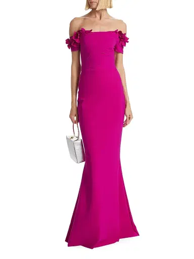 Chiara Boni La Petite Robe Women's Yiana Floral Appliqué Gown | Thumbnail 2