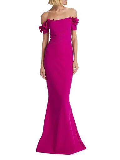 Chiara Boni La Petite Robe Women's Yiana Floral Appliqué Gown | Thumbnail 3