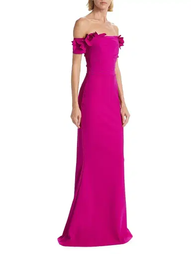 Chiara Boni La Petite Robe Women's Yiana Floral Appliqué Gown | Thumbnail 4
