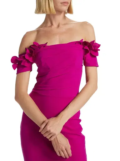 Chiara Boni La Petite Robe Women's Yiana Floral Appliqué Gown | Thumbnail 6