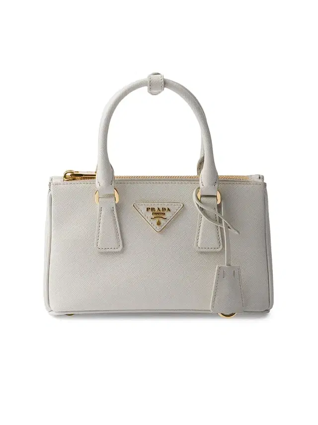 Prada Women's Galleria Saffiano Leather Mini Top Handle Bag - Beige Khaki