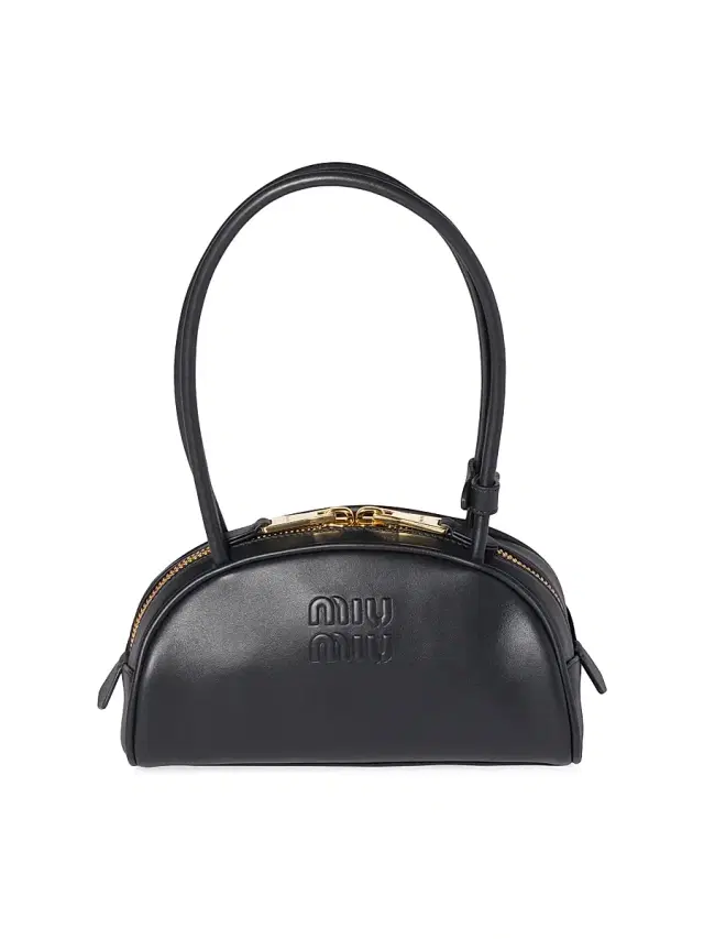Miu Miu Women's Beau Leather Shoulder Bag - Black