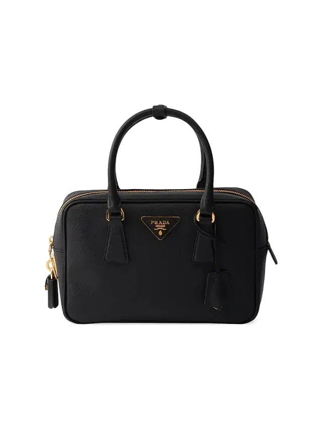 Prada Women's  Saffiano Leather Top-Handle Bag - Black