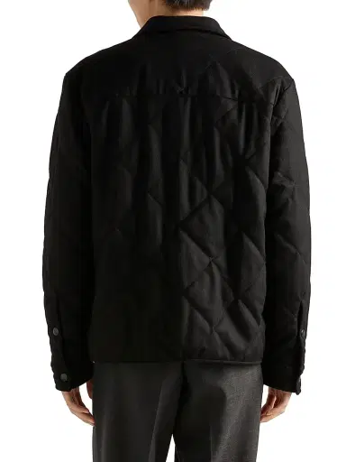 Prada Men's Padded Cashmere Shirt - Black - Size XXL | Thumbnail 3