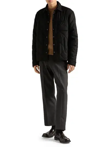Prada Men's Padded Cashmere Shirt - Black - Size XXL | Thumbnail 6