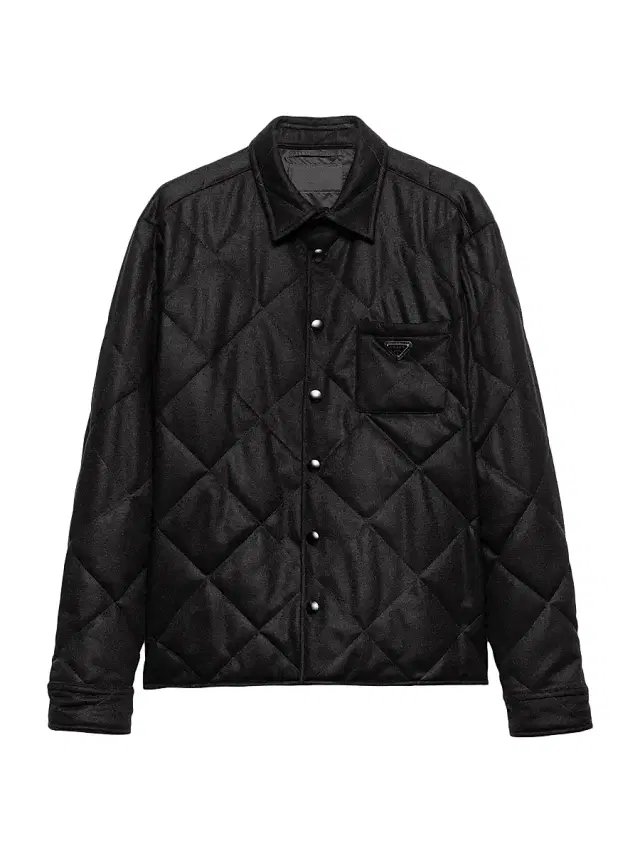Men's Padded Cashmere Shirt - Black