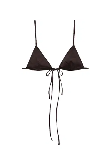 Prada Women's Stretch Poplin Bra Top - Brown - Size 4 | Thumbnail 1