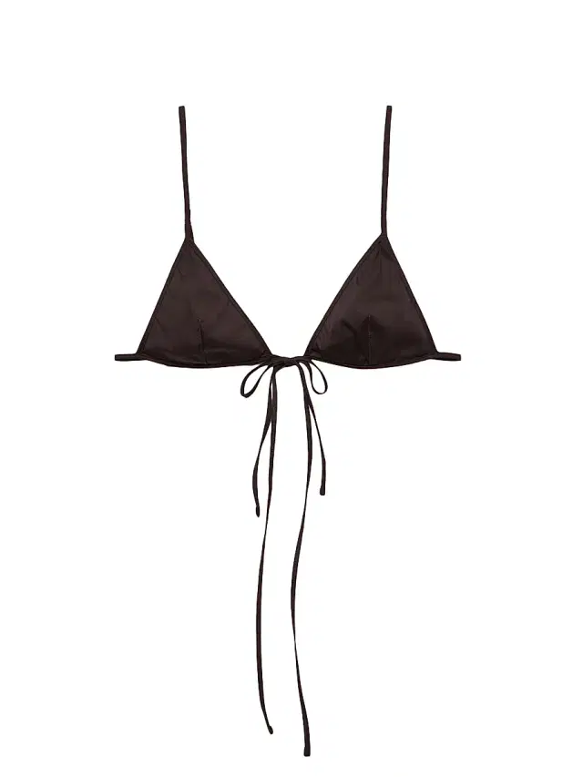 Women's Stretch Poplin Bra Top - Brown