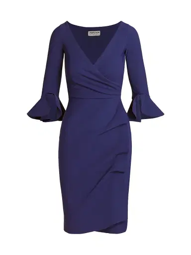 Chiara Boni La Petite Robe Women's Trina Ruffle Sheath Dress - Iris - Size 18 | Thumbnail 1 Chiara Boni La Petite Robe Women's Trina Ruffle Sheath Dress - Iris - Size 18 | Thumbnail 1